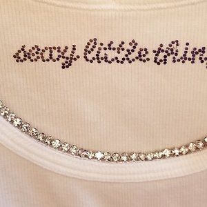 Victoria's Secret Sexy Little Things White Tank M/L Rhinestones